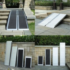 2ft-8ft Portable Folding Wheelchair Ramps Scooter Suitcase Stair Mobility Access