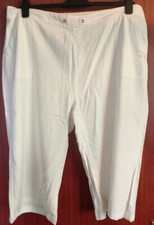 Peacocks  Size  20 55% Linen Mix  3/4 Length  Pull On  Pants  No Belt  (64)