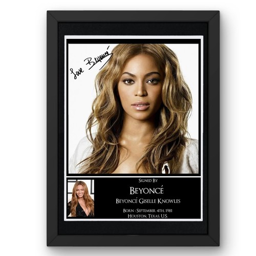 Beyonce signed framed - beyonce, or