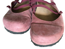 Ladies Oxygen UK 7 EU 40 Dusky Pink Suede Elasticate Strap Pull On Shoes/Flats