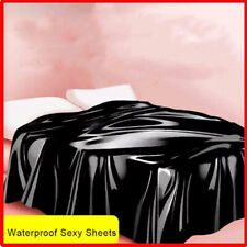 PVC Waterproof Black Thick Heavy Double Bed Sheet Easy To Clean Adult Game BDSM