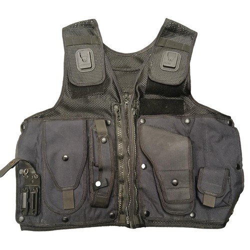 Black tactical vest - black,