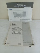 Technics SC-HD51 HD81 Original Instructions Stereo Hi-Fi Set Up Guide