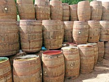 Authentic 40 Gallon Oak Whisky Barrel Ex-Distillery Cask Rustic Garden Feature