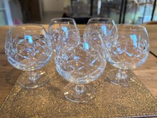 5 x Vintage Large Brandy Snifter Glasses Approx 13cm Tall By 10cm Diameter