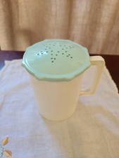 Flour Dredger Vintage Retro White And Blue 60's 70's Embee Homewares
