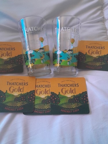 Thatchers pint glasses and - glasses,