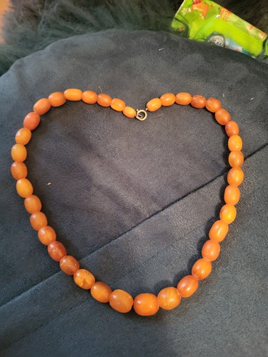 Vintage amber beaded - amber,
