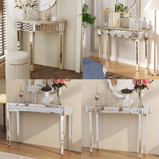 4 Style Aesthetics Mirrored Console Table Narrow Console Table Ideal for Hallway