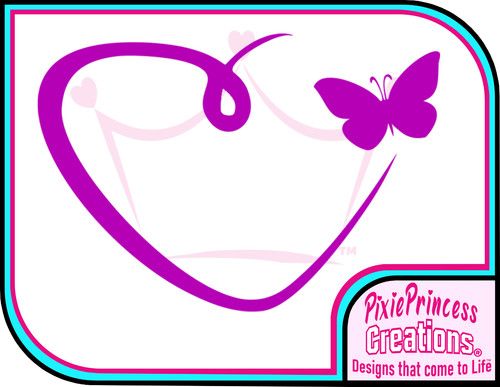 Butterfly heart love vinyl - z,