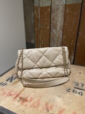 H&M Padded Handbag Beige Nude Bag Chain Strap