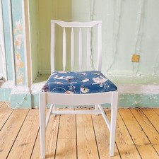 Vintage Stag Set of 2 Dining Chairs newly upholstered in House of Hackney fabric