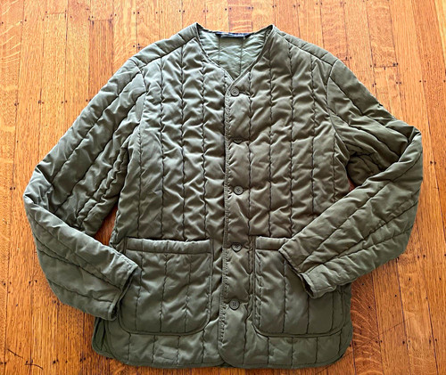 Zara men green quilted - men's,