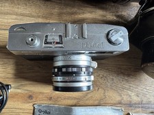 Vintage Petri 7 S Rangefinder 35mm Film Camera 45mm f/1.8 with Case, accessories