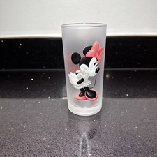 Minnie mouse Disney Store Exclusive Glass  Frosted Tall Tumbler 400ml 