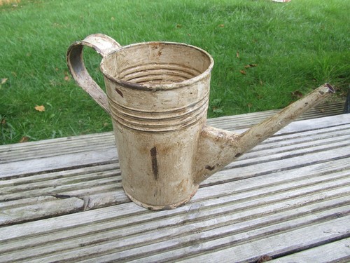 Vintage metal watering antique - metal,