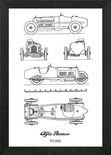 BNW Alfa Romeo P3 1932 Framed
