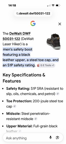Dewalt safety boots - safety,