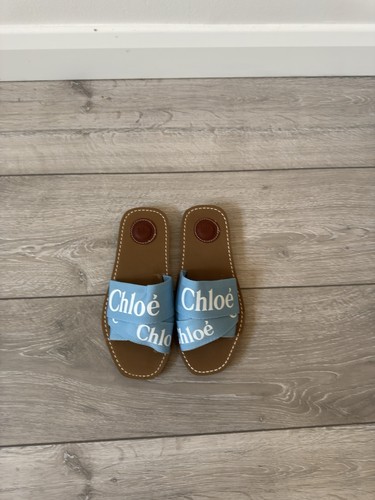 Chloé blue logo slide - blue,