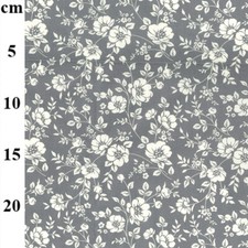 Cotton Fabric - White Flower