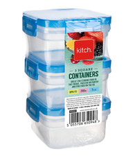3pk Plastic Airtight Food