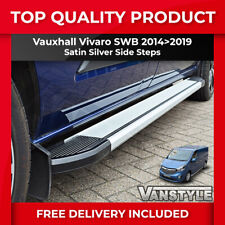 FITS VAUXHALL OPEL VIVARO 14>19 SIDE STEPS SWB BARS RUNNING BOARDS SILVER PAIR