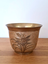 Vintage Brass & Enamel Plant