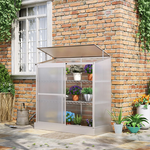 3tier greenhouse outdoor - greenhouse, plant