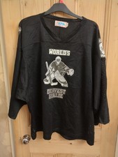 World's Okayest Goalie Jersey Vintage Alpha Size XXL Pit To Pit 27