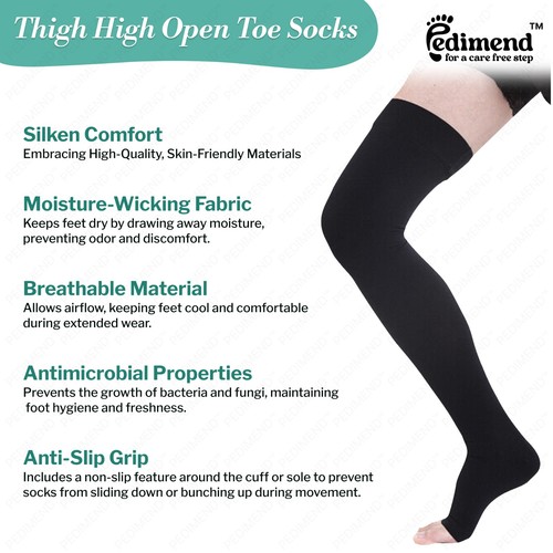 1pair open toe - open-toe, anti-embolism