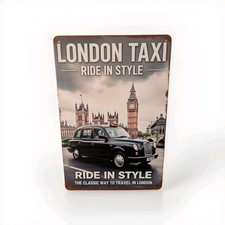 Vintage Style Sign London Taxi