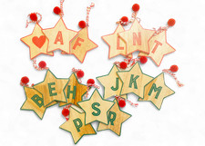 Next Christmas Painted Wooden Star Letter Decoration QG/06486 QG/06445