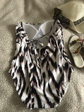 Swim Costume With Tie Neck