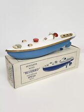 Vintage SUTCLIFFE MODEL BLUEBIRD CLOCKWORK SPEED BOAT CAMPBELL TINPLATE Toy Rare