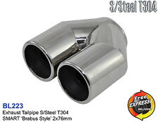Exhaust tip round Tailpipe trim for SMART 'Brabus style' for custom made exhaust