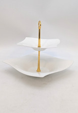 Modern White China 2 Tier Cake
