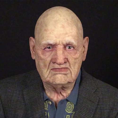 Latex old man mask - latex,