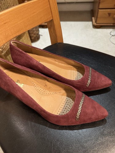 Van dal burgundy suede court - dal,