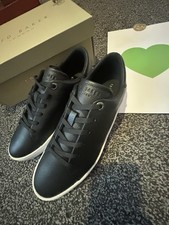 Ted Baker Kimmi Black Leather Sneakers trainers Size 6RRP £110 Brand New In Box