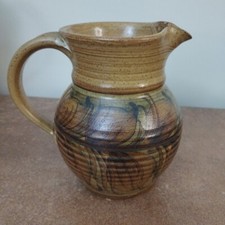 Vintage Gwili, Welsh Studio Pottery Hand Painted Milk or Water, One Pint