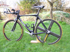 Woodrup carbon Time Trial TT Triathlon Bike Medium 52cm, Corima wheels