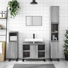 Bathroom Cabinet Grey Sonoma