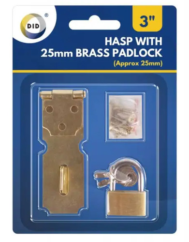 Hasp with 25mm brass - with,