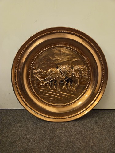 Vintage embossed copper farm - copper,