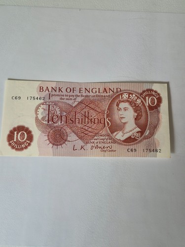 Ten shilling note bank of - ten,