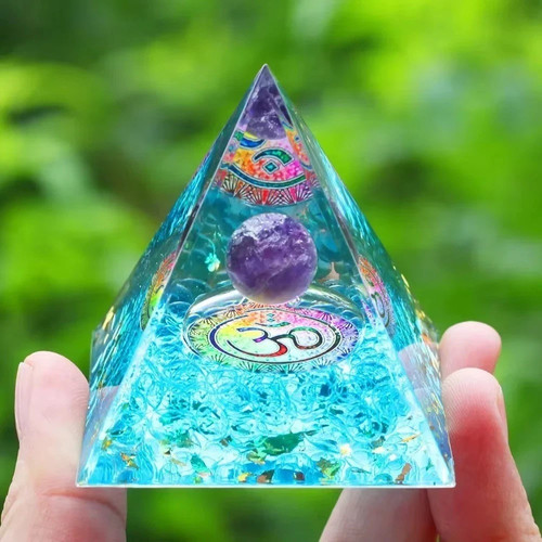 Orgonite pyramid amethyst - orgonite,