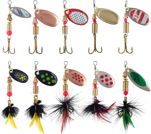 10pc rooster tail spinner - tail,