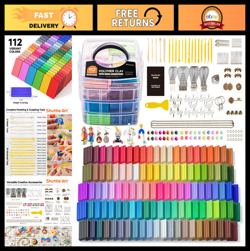 112 colors polymer clay - clay, kit