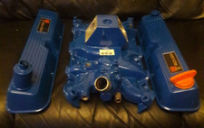 ROVER V8 SD1 ROYAL BLUE ROCKER COVERS AND INLET MANIFOLD HOT ROD
