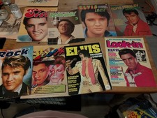 Collection Of 8 ELVIS PRESLEY Magazines 1970s 80s Look-in Song Book Legend Rock